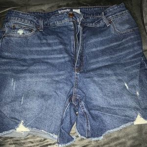 Terra & Sky stretch Jean Shorts